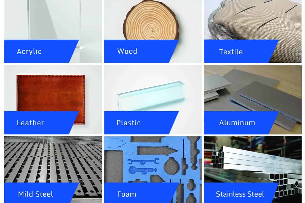 Different Materials for laser cutting machine